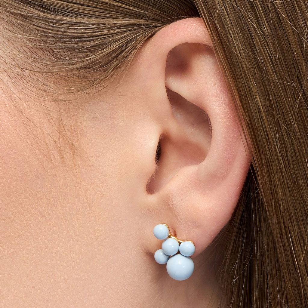 LULU Copenhagen Bouquet Cloud ørering 1 stk Ear stud, 1 pcs Skyride Blue