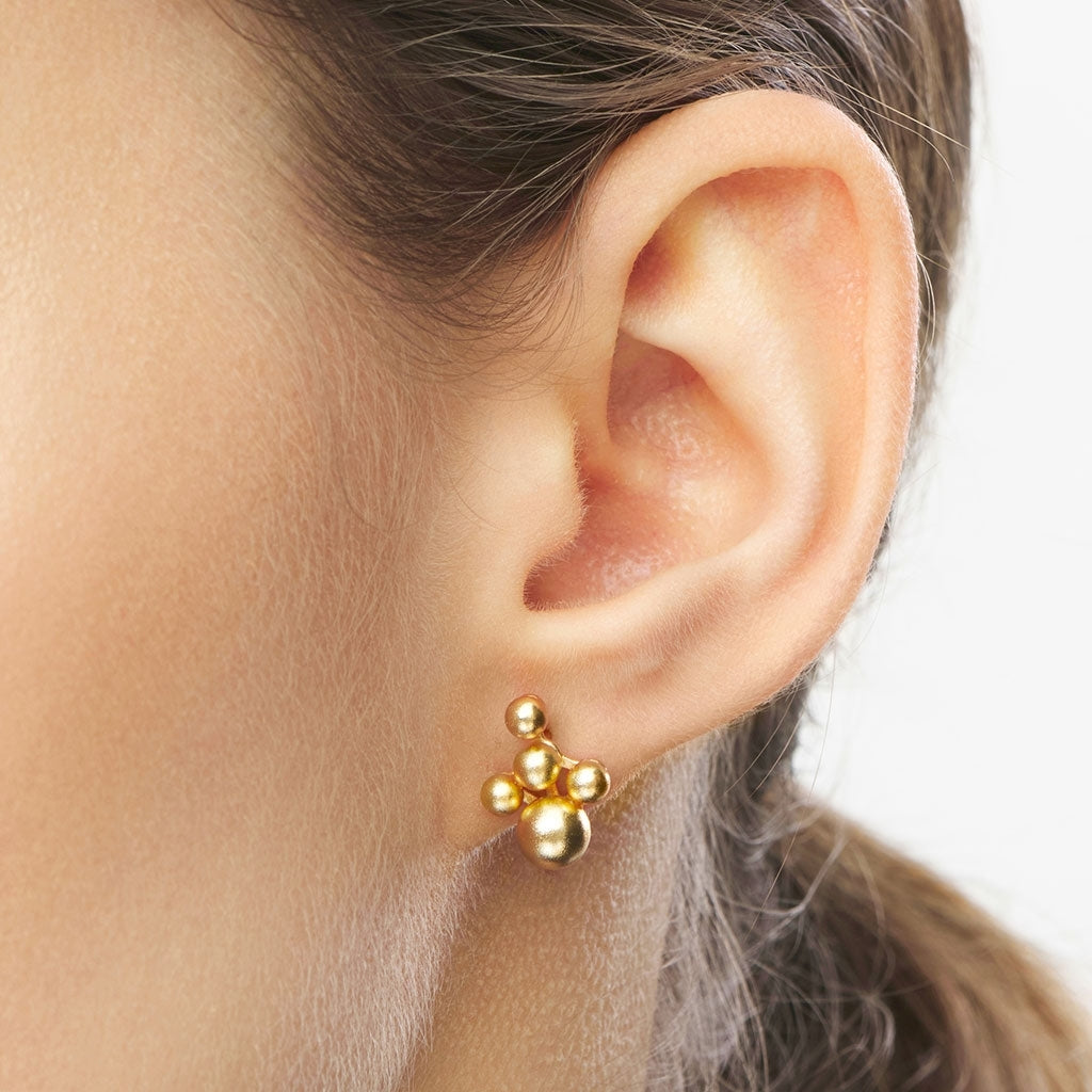 LULU Copenhagen Bouquet Cloud ørering 1 stk Ear stud, 1 pcs Forgyldt