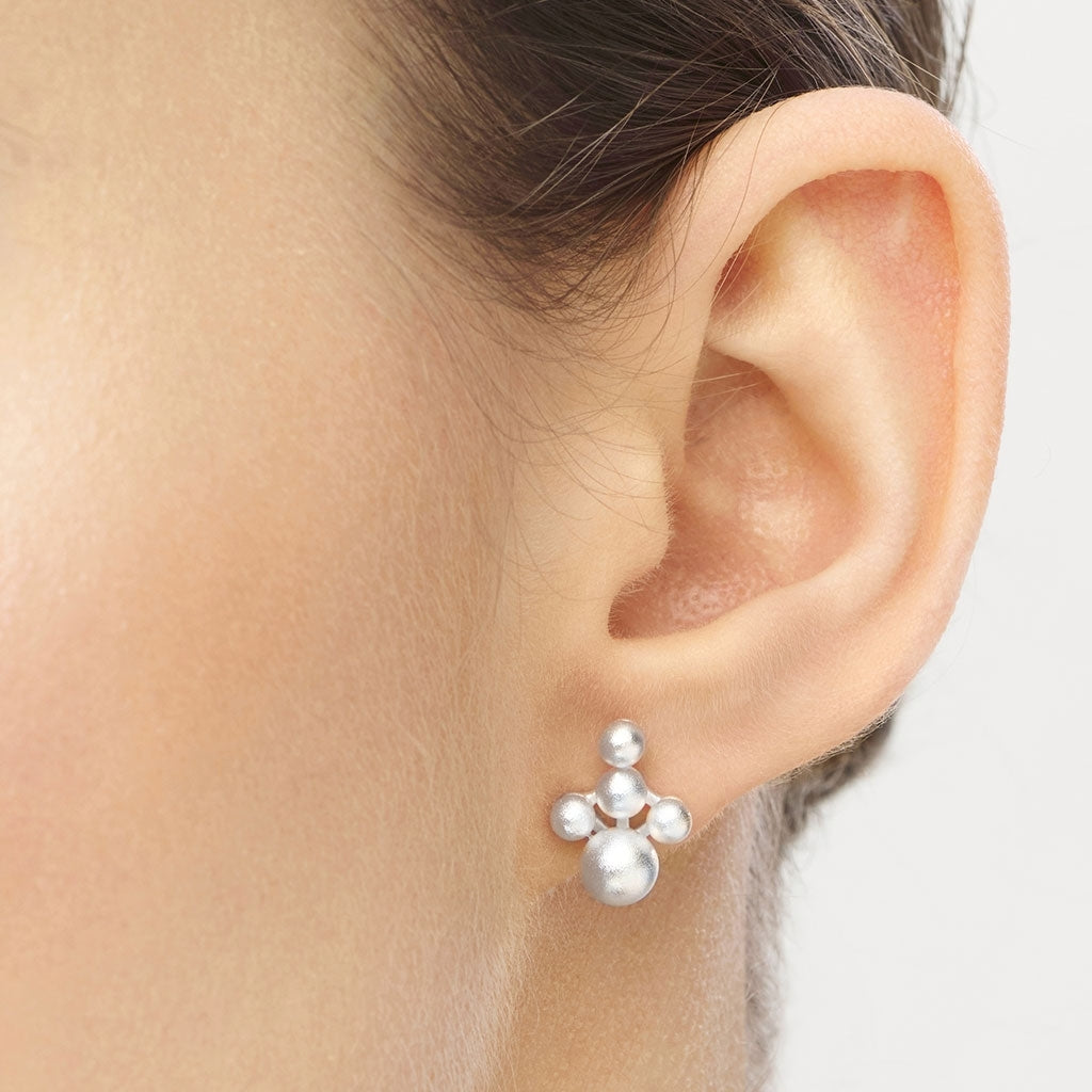 LULU Copenhagen Bouquet Cloud ørering 1 stk Ear stud, 1 pcs Silver Plated