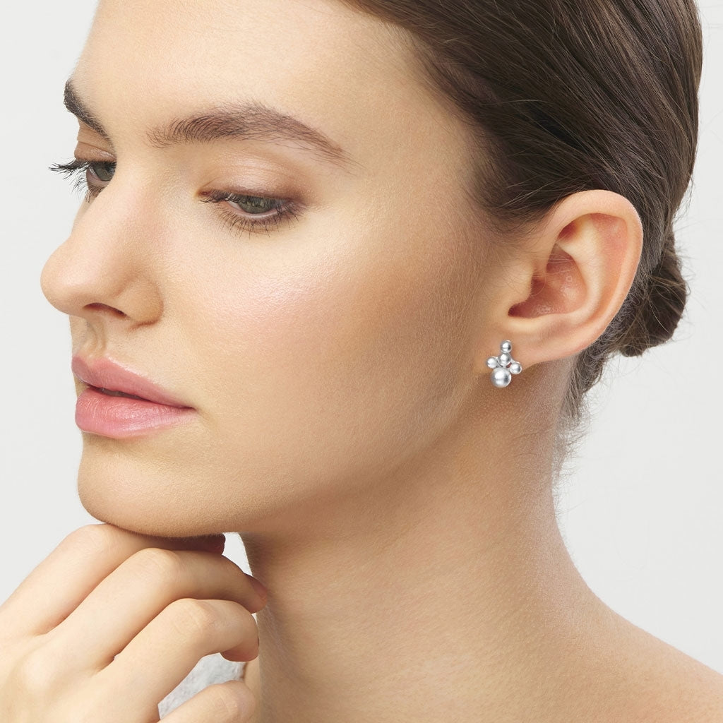 LULU Copenhagen Bouquet Cloud ørering 1 stk Ear stud, 1 pcs Silver Plated