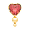 Bouquet Crystal Heart ørering 1 stk - Forgyldt