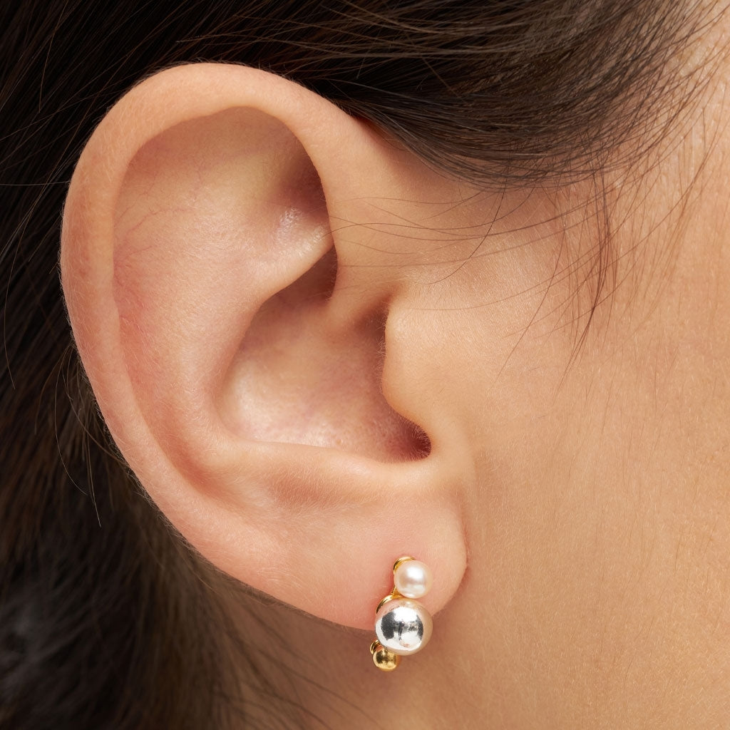 LULU Copenhagen Bouquet Drip Silver ørering 1 stk Ear stud, 1 pcs Forgyldt