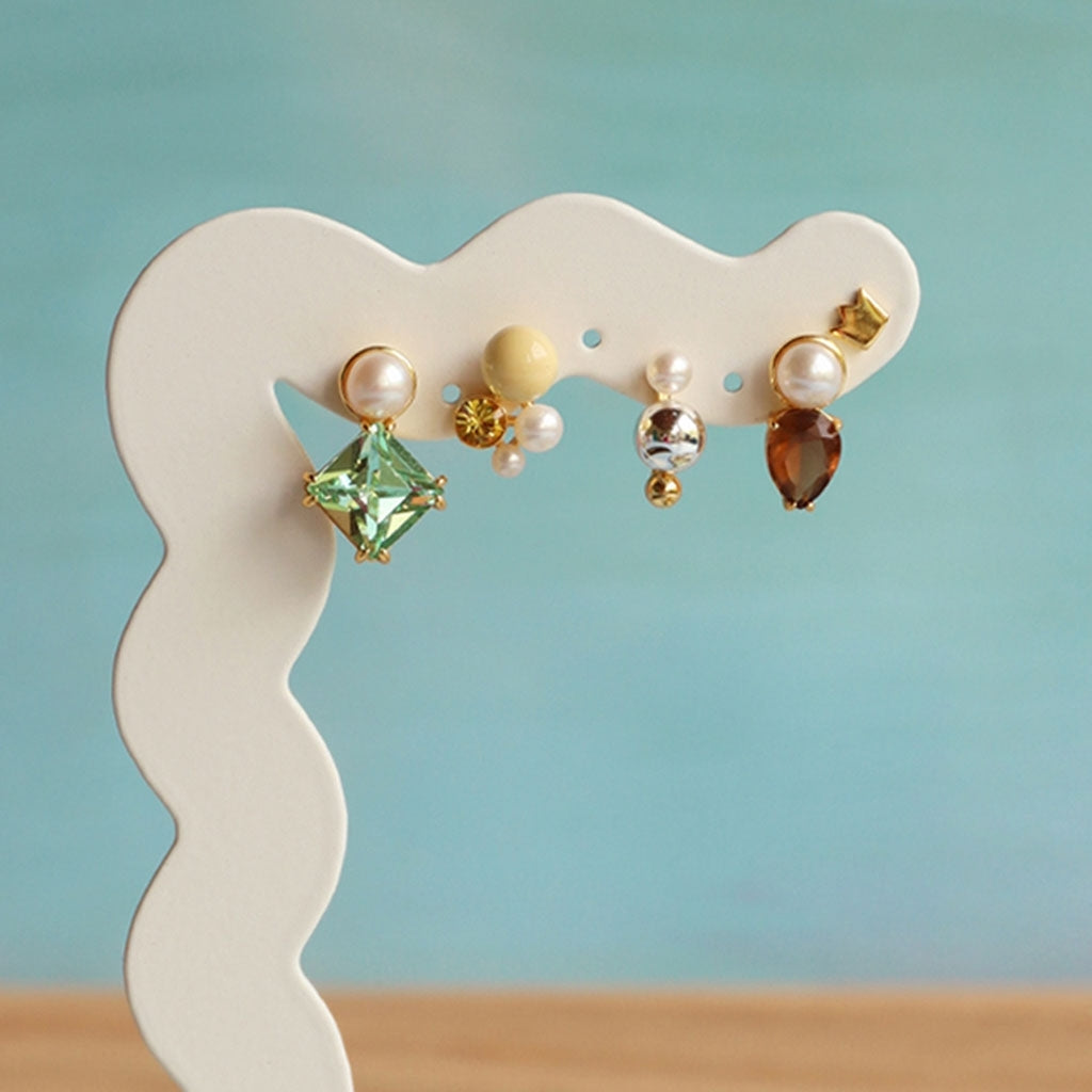 LULU Copenhagen Bouquet Drip Silver ørering 1 stk Ear stud, 1 pcs Forgyldt