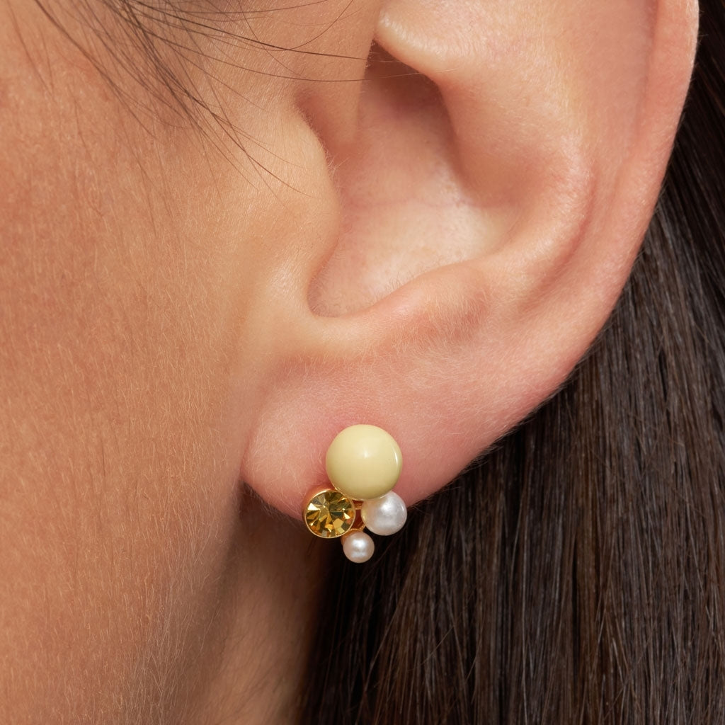 LULU Copenhagen Bouquet Lemon ørering 1 stk Ear stud, 1 pcs Forgyldt