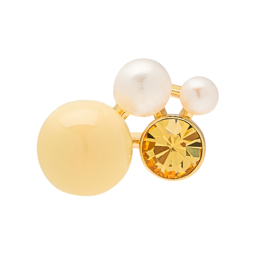 LULU Copenhagen Bouquet Lemon ørering 1 stk Ear stud, 1 pcs Forgyldt