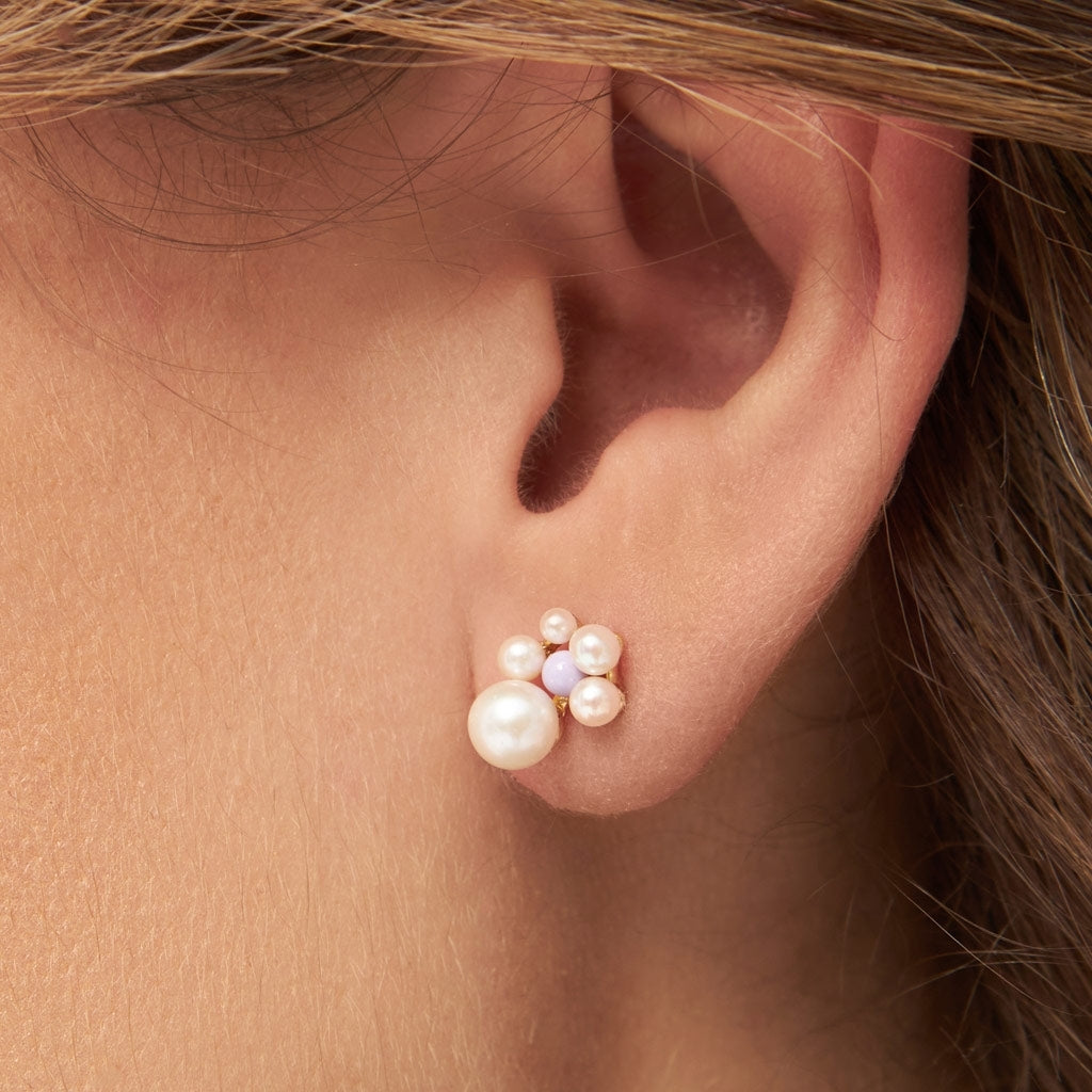 LULU Copenhagen Bouquet Pearls ørering 1 stk Ear stud, 1 pcs Lavendel