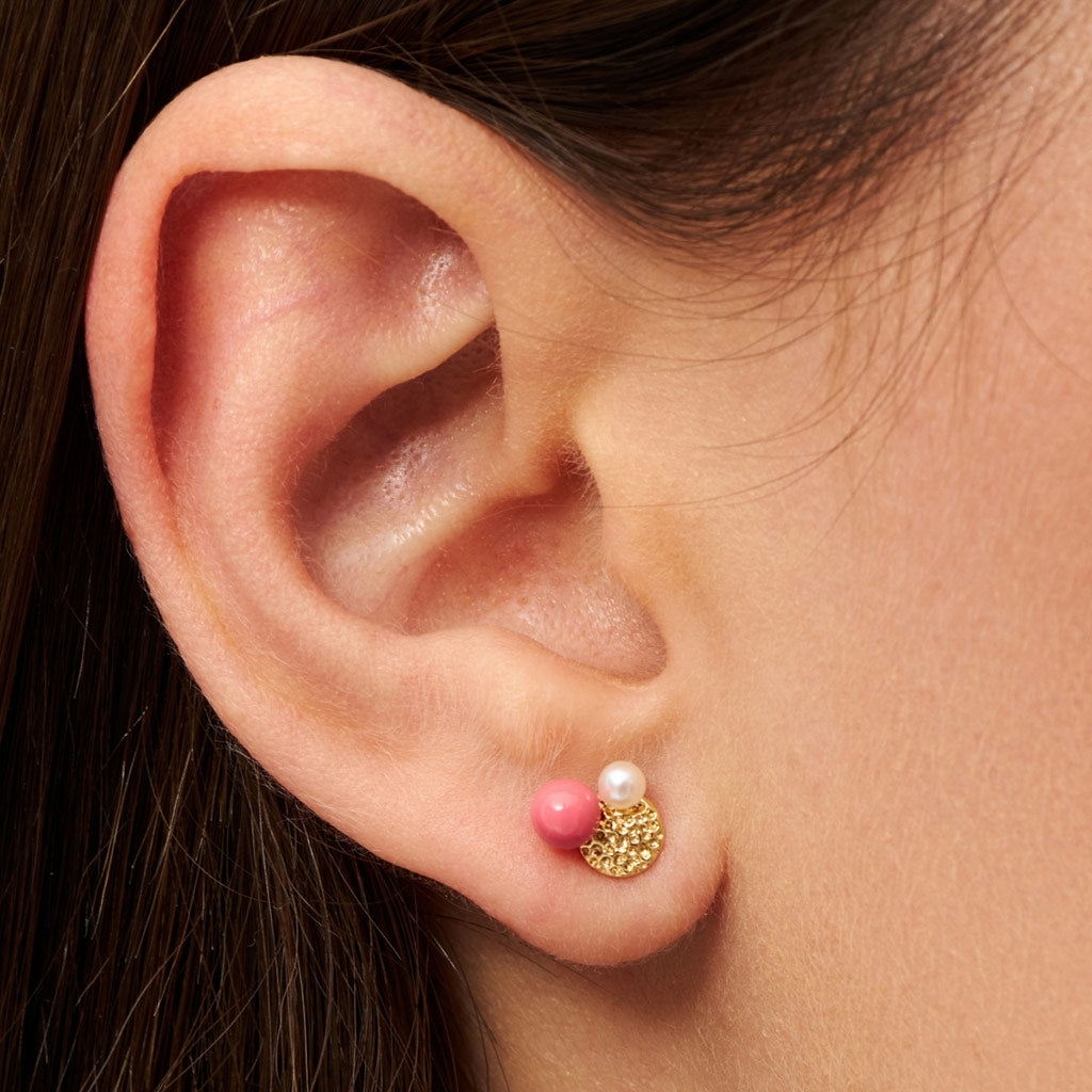 LULU Copenhagen Bouquet Plate ørering 1 stk Ear stud, 1 pcs Forgyldt