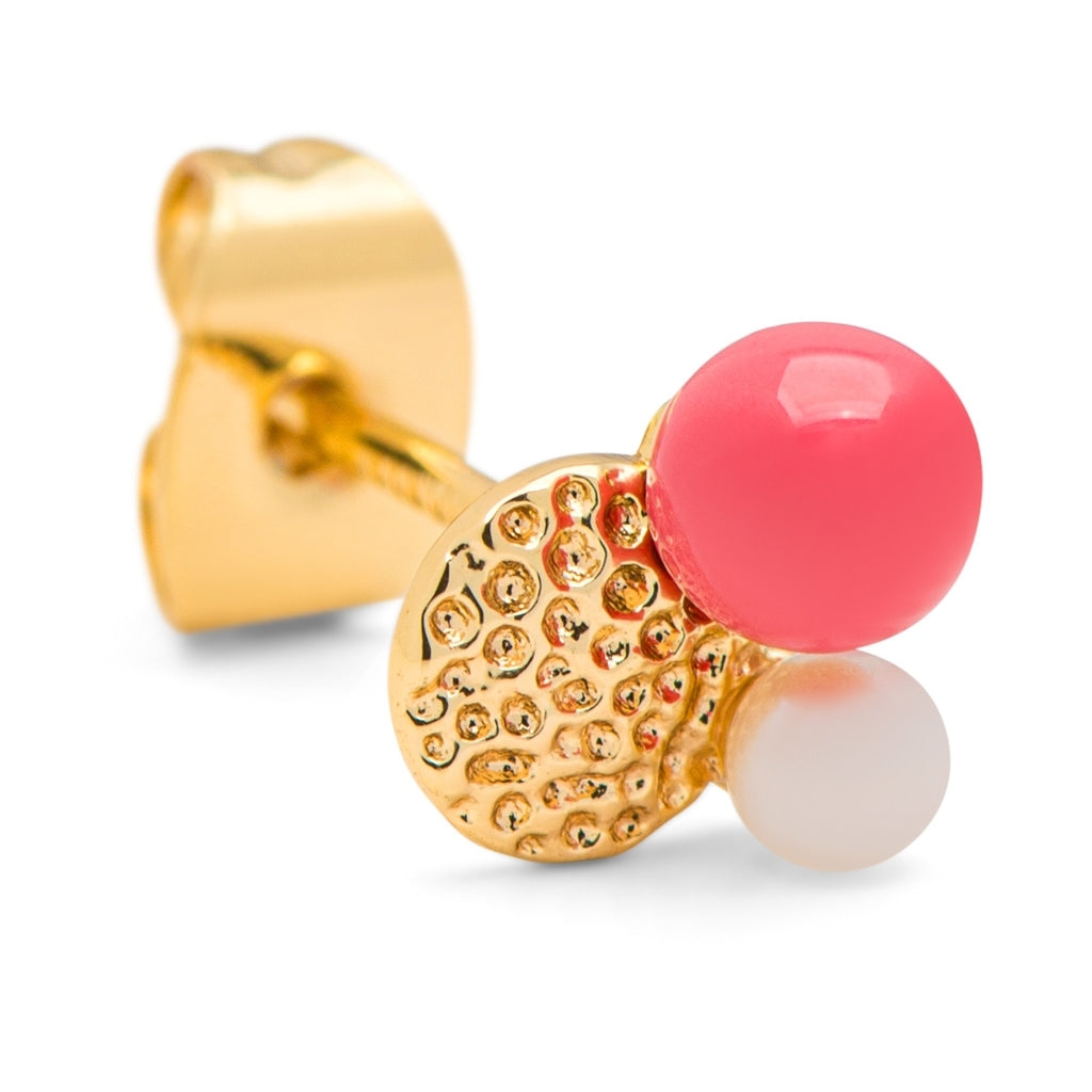 LULU Copenhagen Bouquet Plate ørering 1 stk Ear stud, 1 pcs Forgyldt