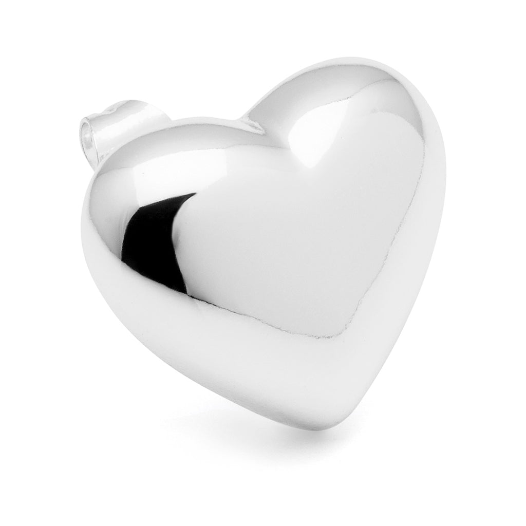 LULU Copenhagen Bubble Heart ørering 1 stk - sølv belagt Ear stud, 1 pcs Silver Plated