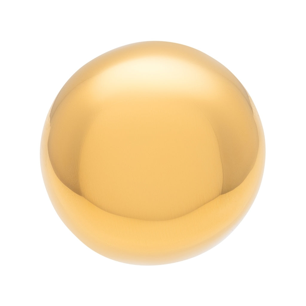 LULU Copenhagen Bubble Round ørering 1 stk - guld belagt Ear stud, 1 pcs Forgyldt