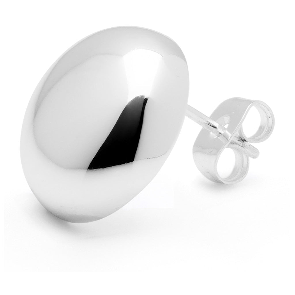 LULU Copenhagen Bubble Round ørering 1 stk - sølv belagt Ear stud, 1 pcs Silver Plated