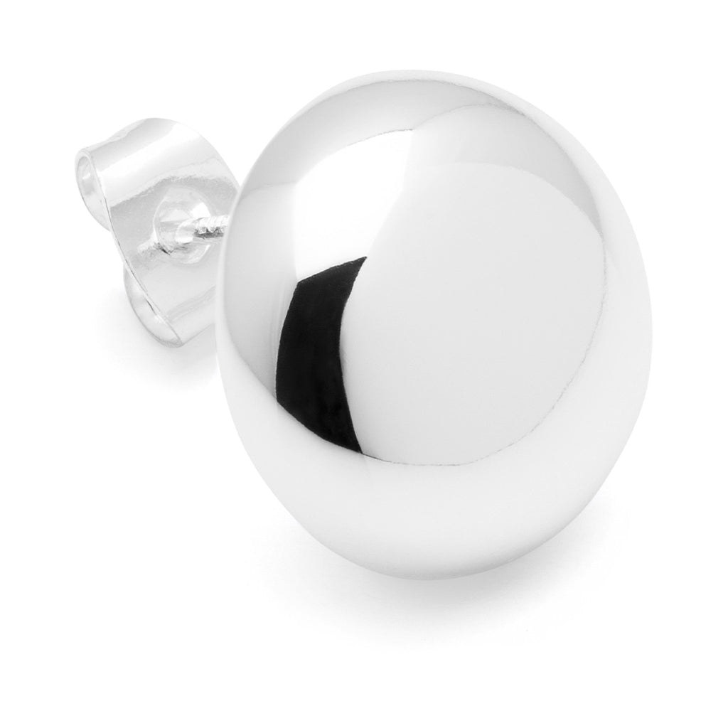 LULU Copenhagen Bubble Round ørering 1 stk - sølv belagt Ear stud, 1 pcs Silver Plated