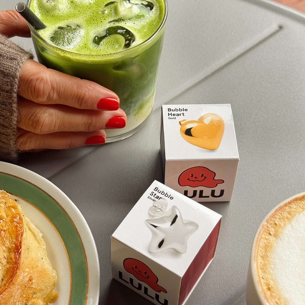 LULU Copenhagen Bubble Star ørering 1 stk - sølv belagt Ear stud, 1 pcs Silver Plated