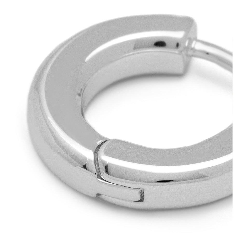 LULU Copenhagen Buckle Hoops Large Par Hoops Silver Plated