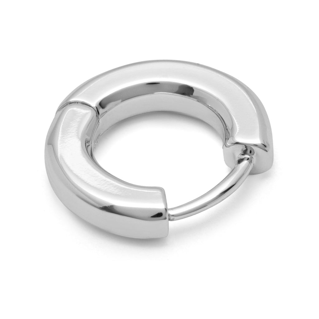 LULU Copenhagen Buckle Hoops Large Par Hoops Silver Plated