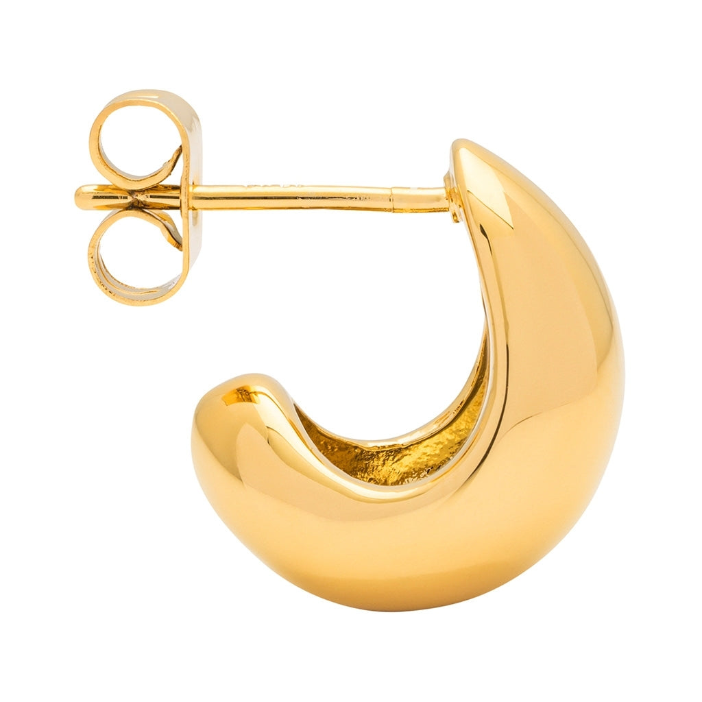 LULU Copenhagen Chunky Drop Hoops par - guld belagt Hoops Forgyldt