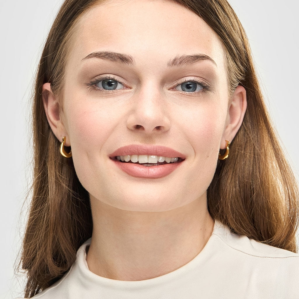 LULU Copenhagen Chunky Heavy Hoops par - guld belagt Hoops Forgyldt
