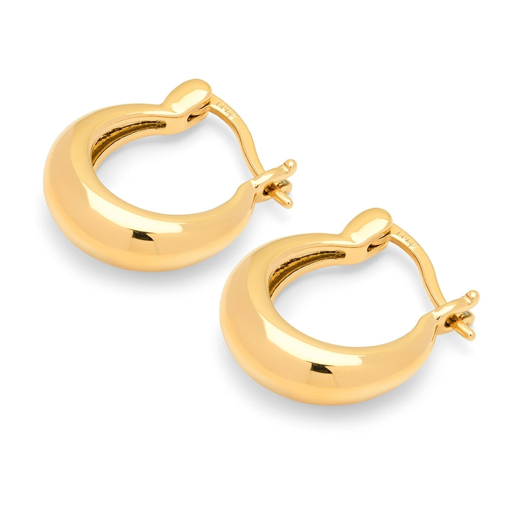 LULU Copenhagen Chunky Heavy Hoops par - guld belagt Hoops Forgyldt