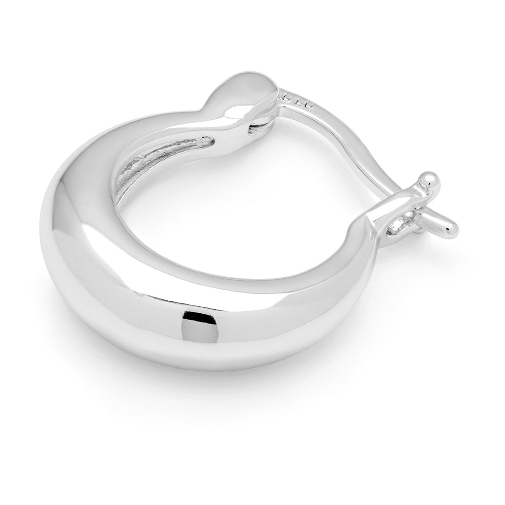 LULU Copenhagen Chunky Heavy Hoops par - sølv belagt Hoops Silver Plated