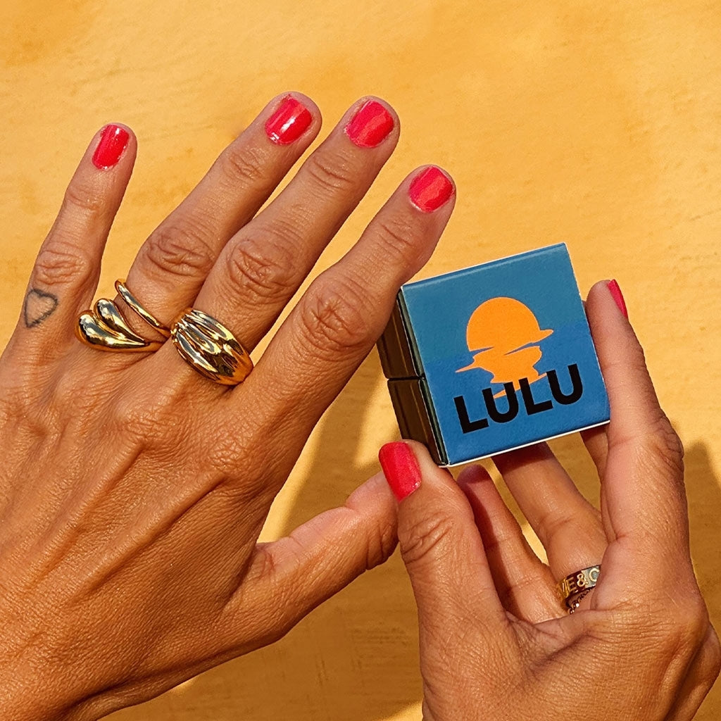 LULU Copenhagen Chunky Soft Drops Ring - guld belagt Rings Forgyldt