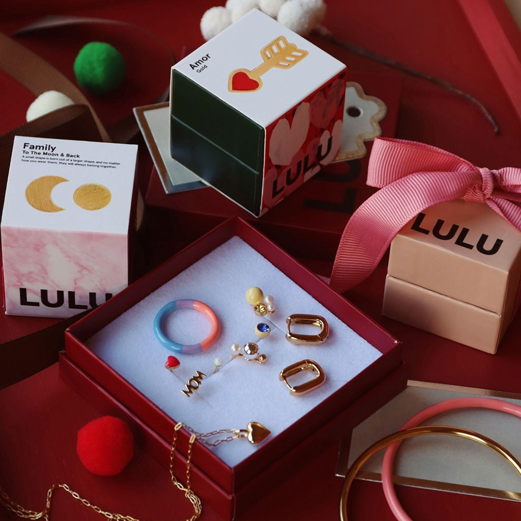 LULU Copenhagen Chunky Square Hoops par - guld belagt Hoops Forgyldt