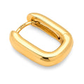 Chunky Square Hoops par - guld belagt - Forgyldt