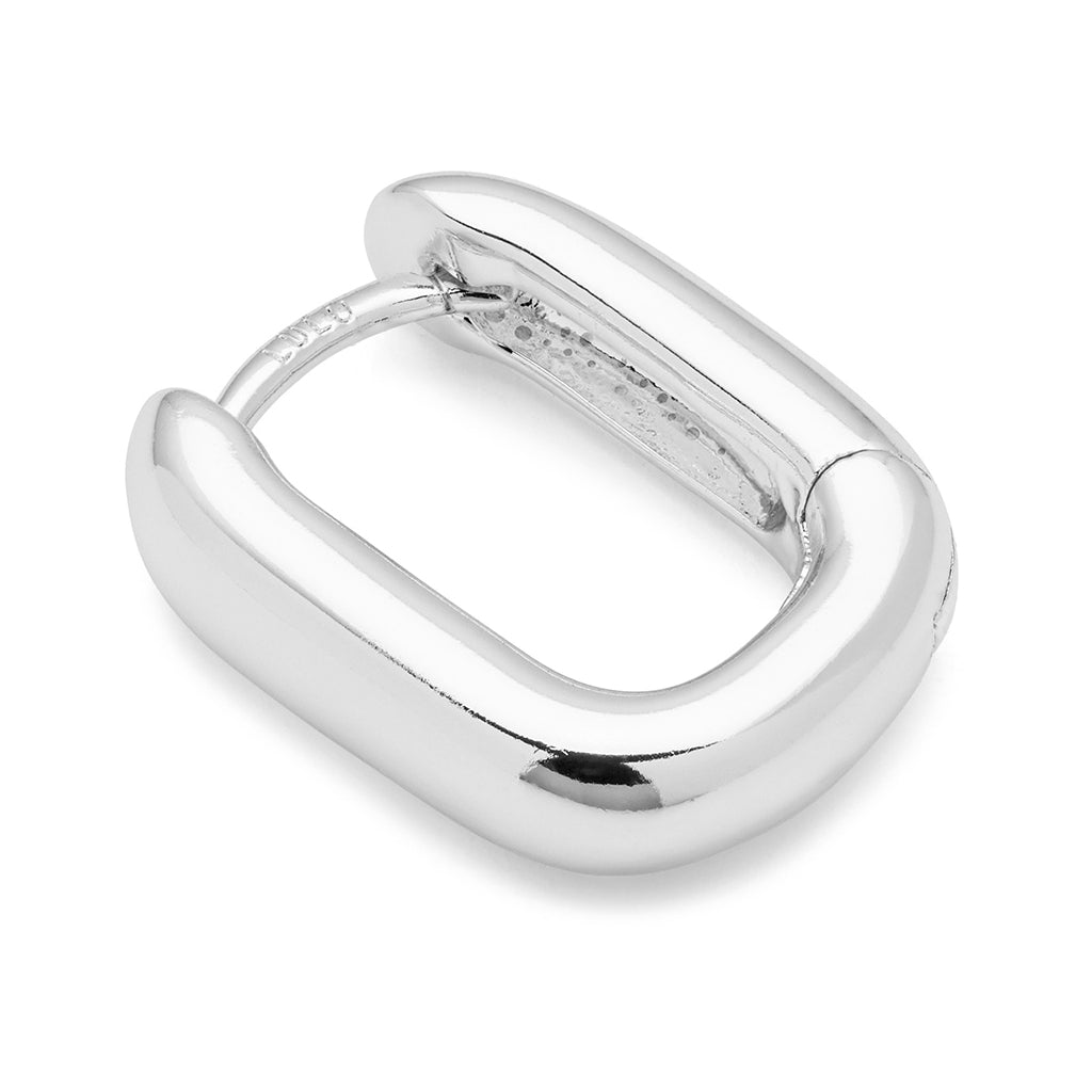 LULU Copenhagen Chunky Square Hoops par - sølv belagt Hoops Silver Plated