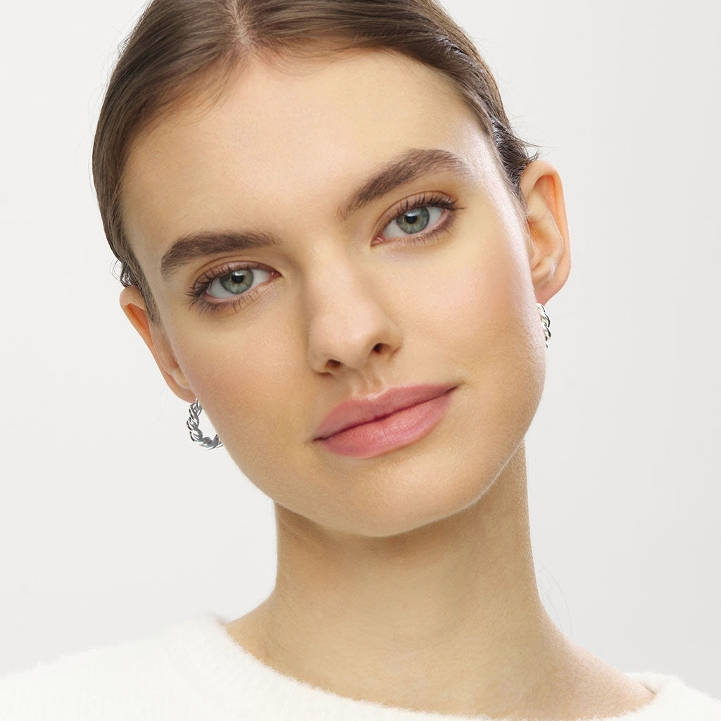 LULU Copenhagen Chunky Twisted Hoops par - sølv belagt Hoops Silver Plated