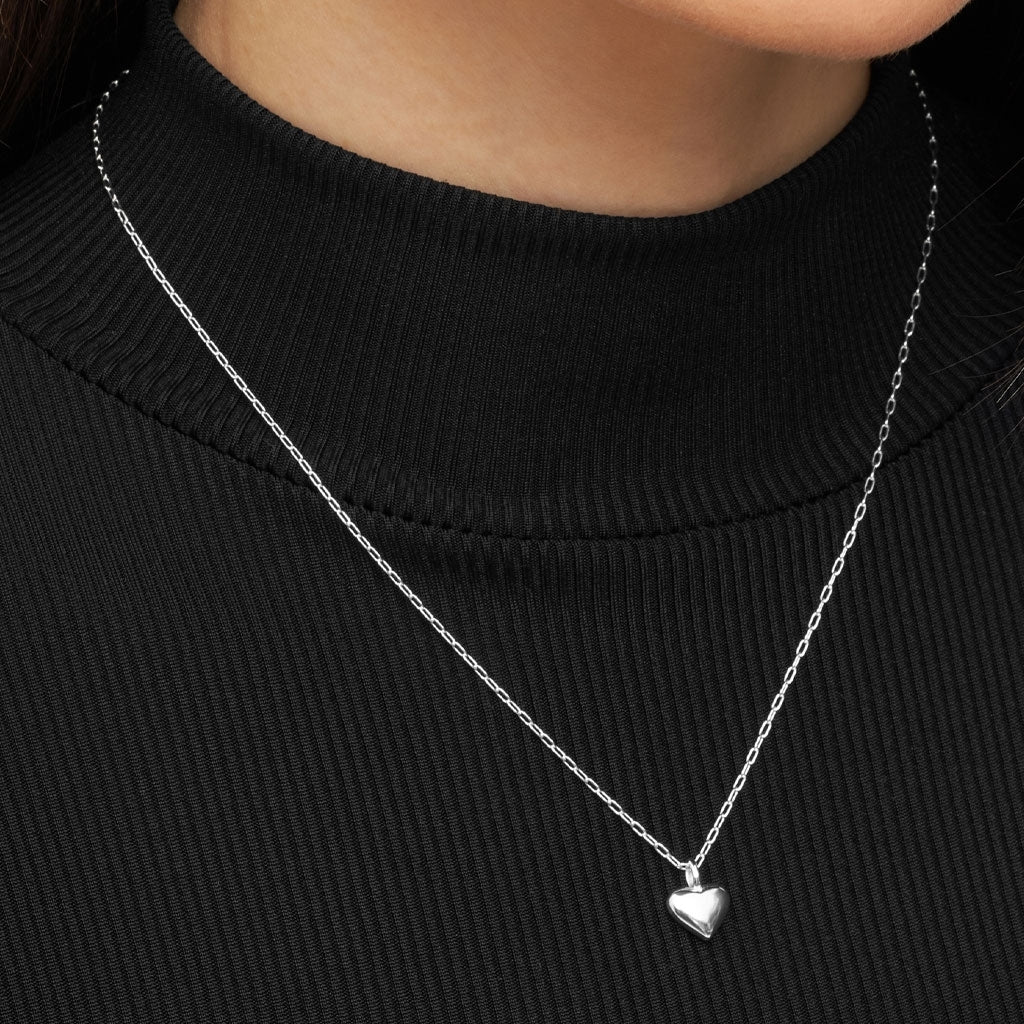 LULU Copenhagen Classic Heart Halskæde Sølv Necklaces Sølv