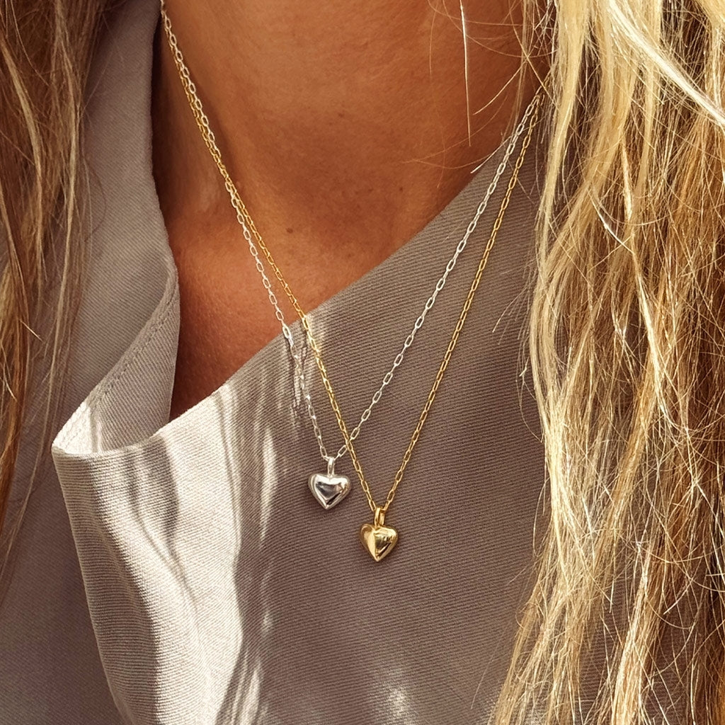 LULU Copenhagen Classic Heart Halskæde forgyldt Necklaces Forgyldt