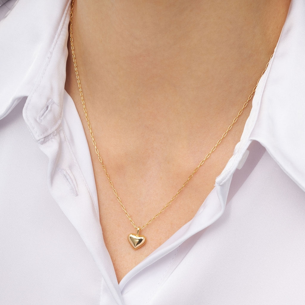 LULU Copenhagen Classic Heart Halskæde forgyldt Necklaces Forgyldt