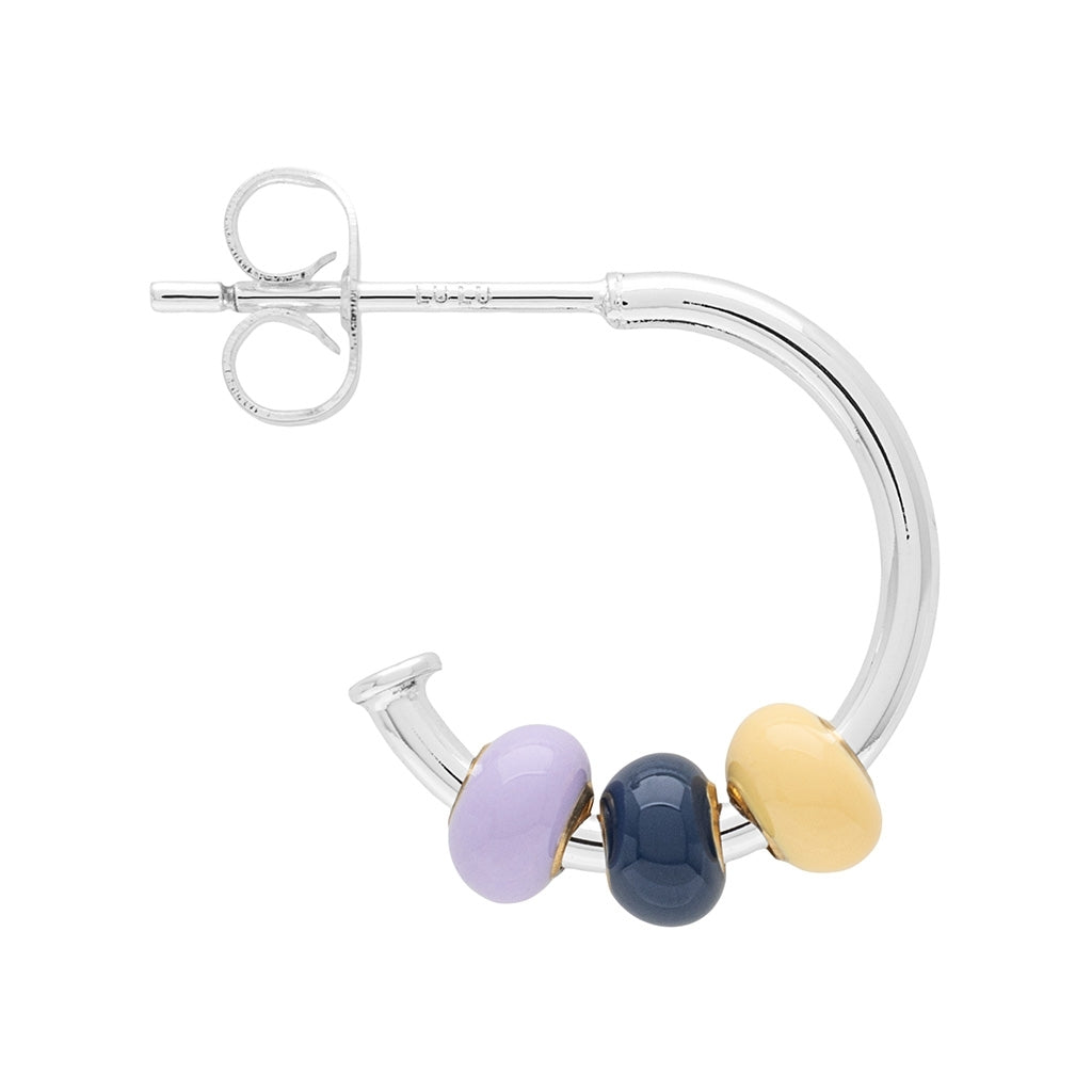 LULU Copenhagen Color Ball 3 Hoops par - Forsølvet Hoops Memories