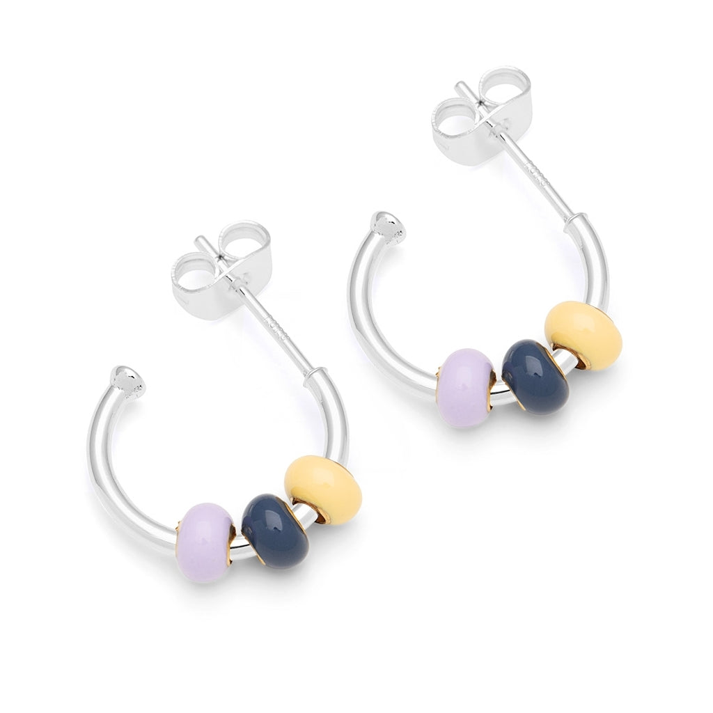 LULU Copenhagen Color Ball 3 Hoops par - Forsølvet Hoops Memories