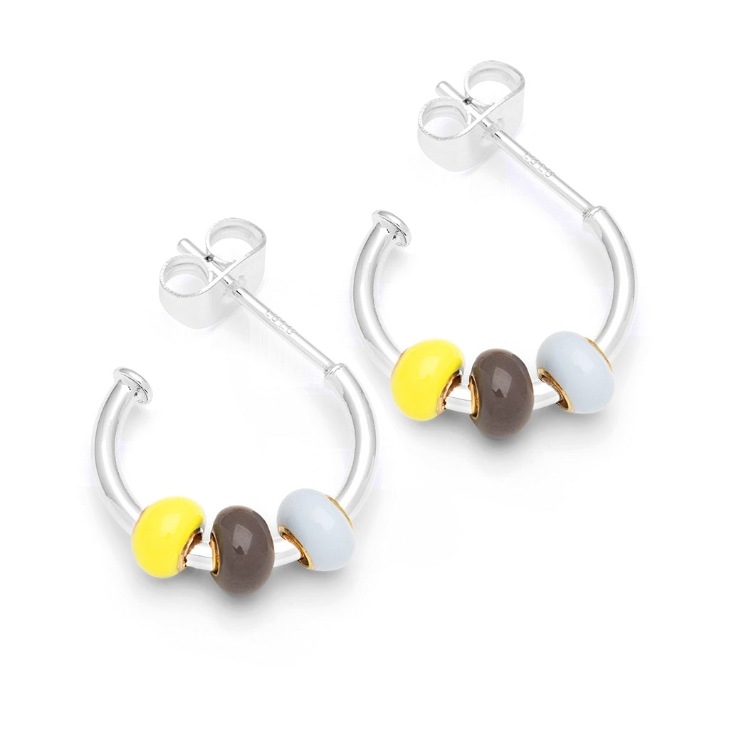 LULU Copenhagen Color Ball 3 Hoops par - Forsølvet Hoops Poetry