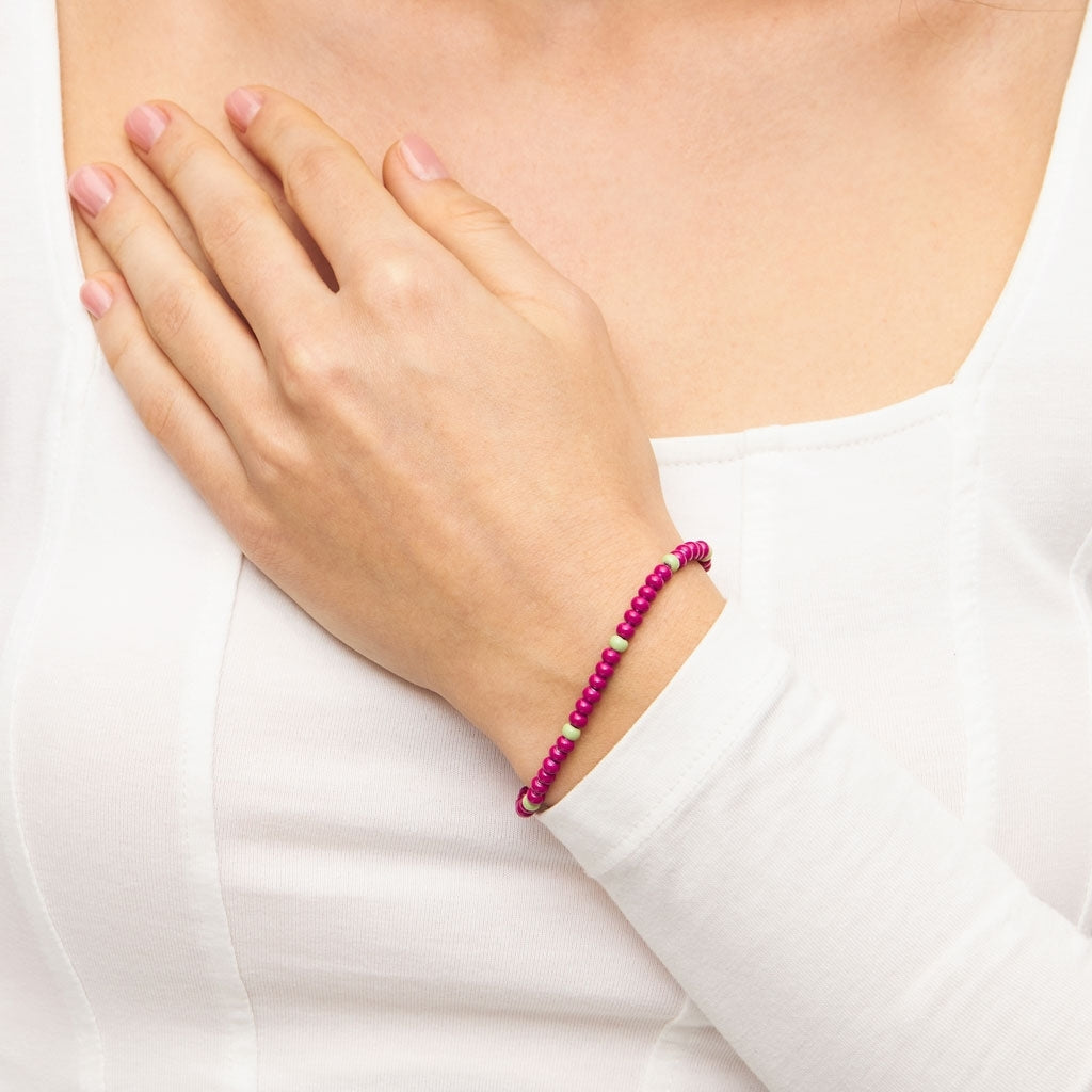 LULU Copenhagen Color Ball Armbånd Bracelets Plum/Silk Light Green