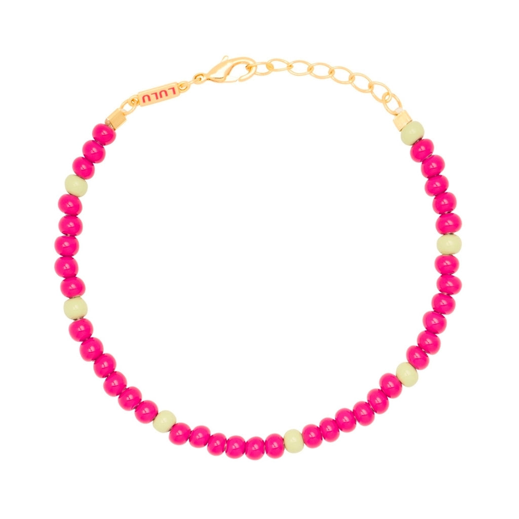 LULU Copenhagen Color Ball Armbånd Bracelets Plum/Silk Light Green