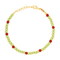 Color Ball Bracelet - Silk Light Green/Passion Red