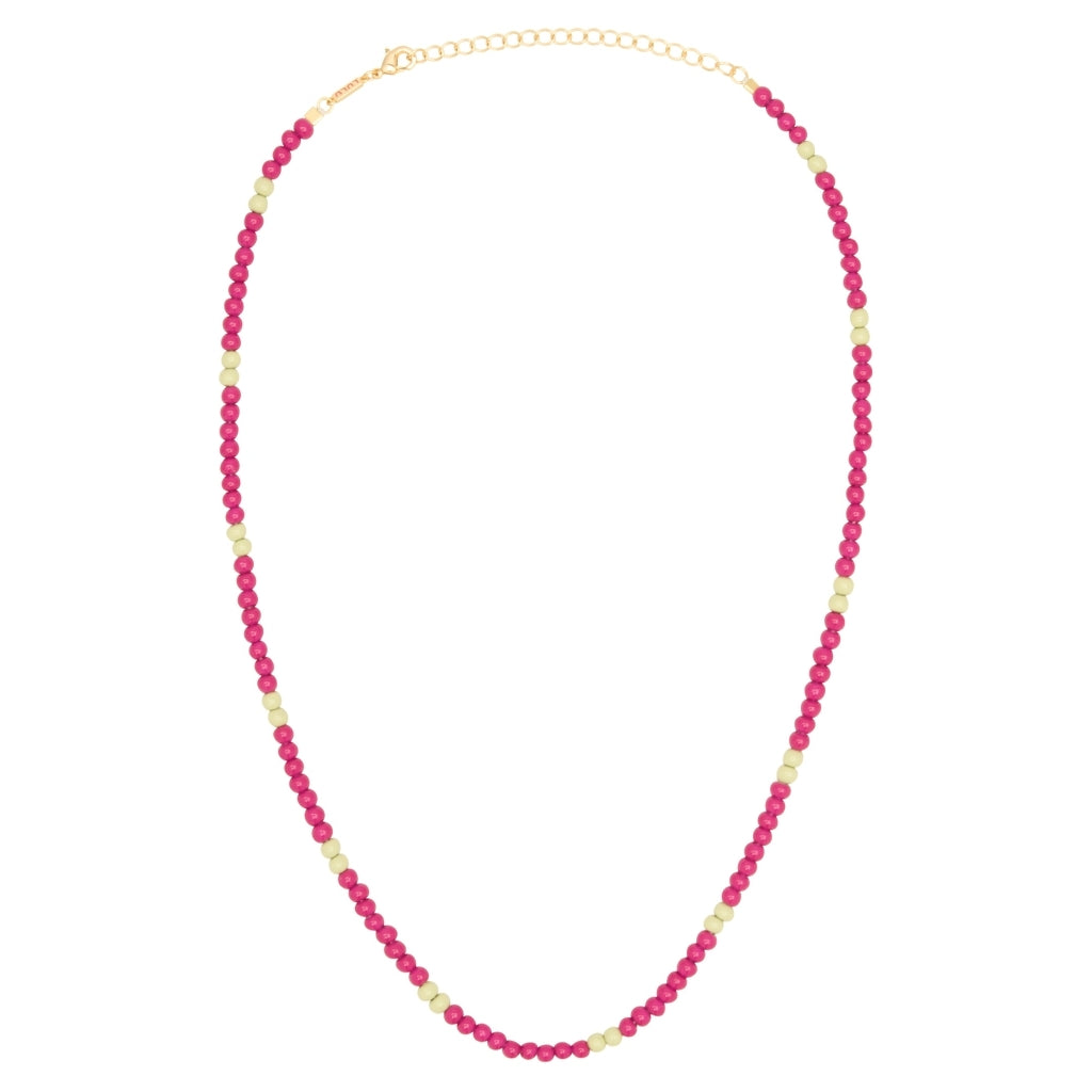 LULU Copenhagen Color Ball Halskæde kort Necklaces Plum/Silk Light Green