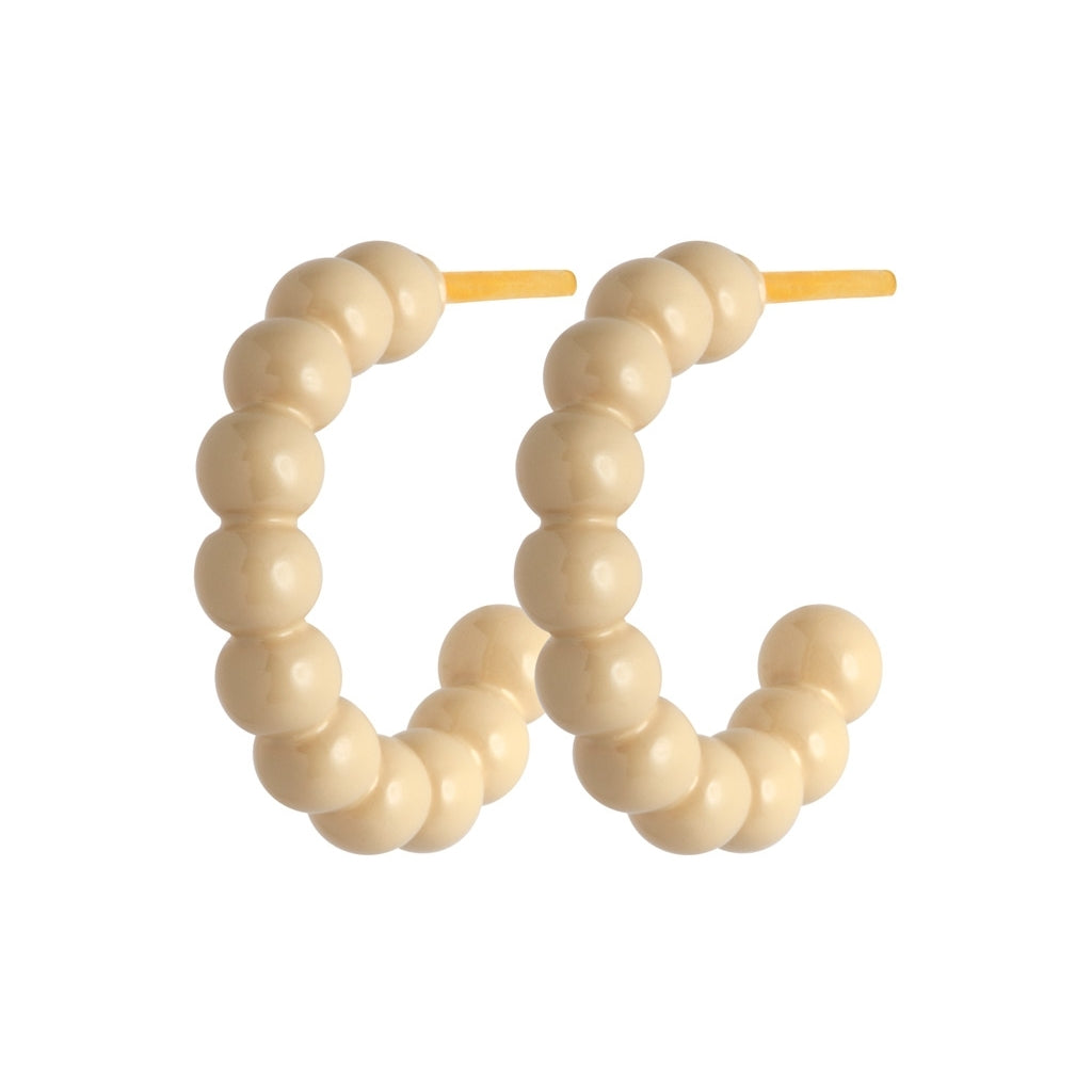 LULU Copenhagen Color Ball Hoops - Lille Par Hoops Buttercream