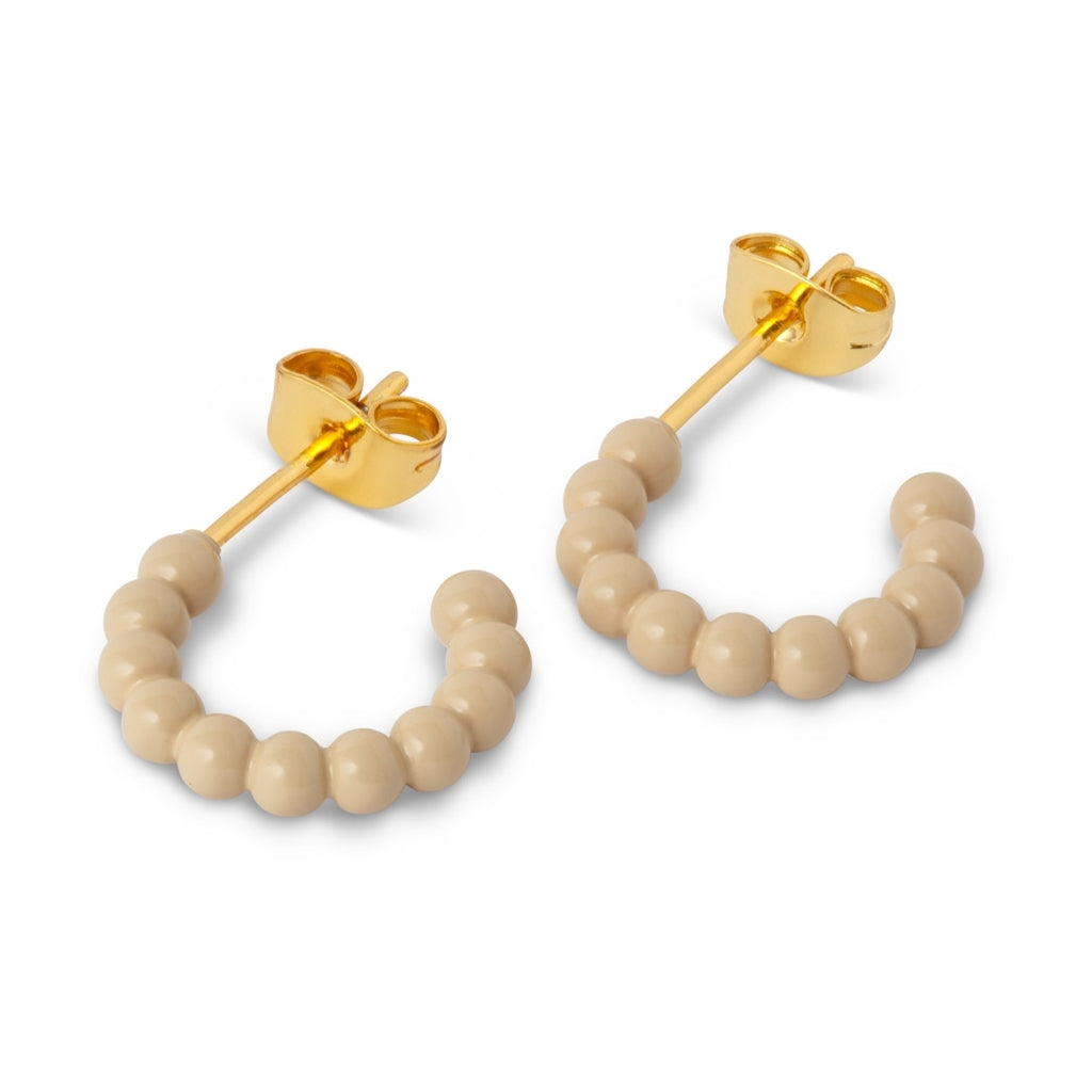 LULU Copenhagen Color Ball Hoops - Lille Par Hoops Buttercream