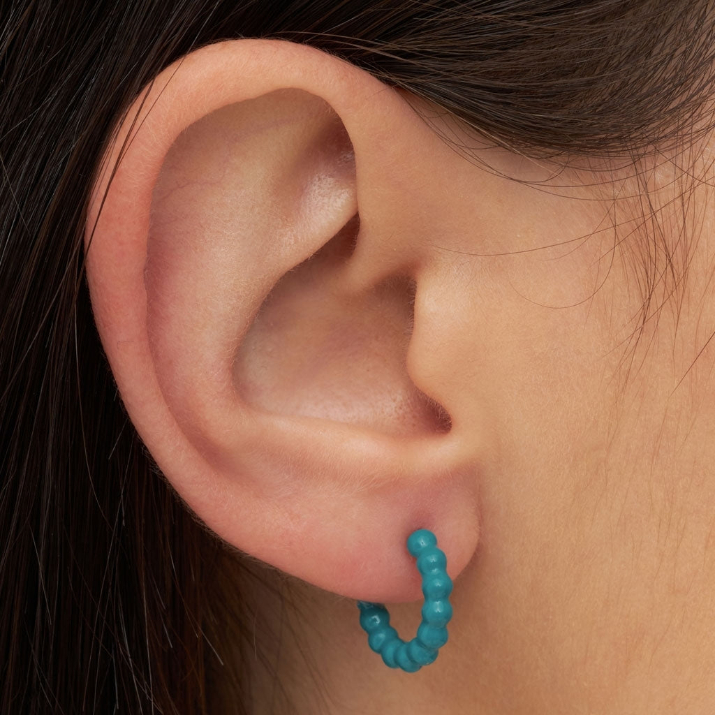LULU Copenhagen Color Ball Hoops - Small - Par Hoops Retro Blue