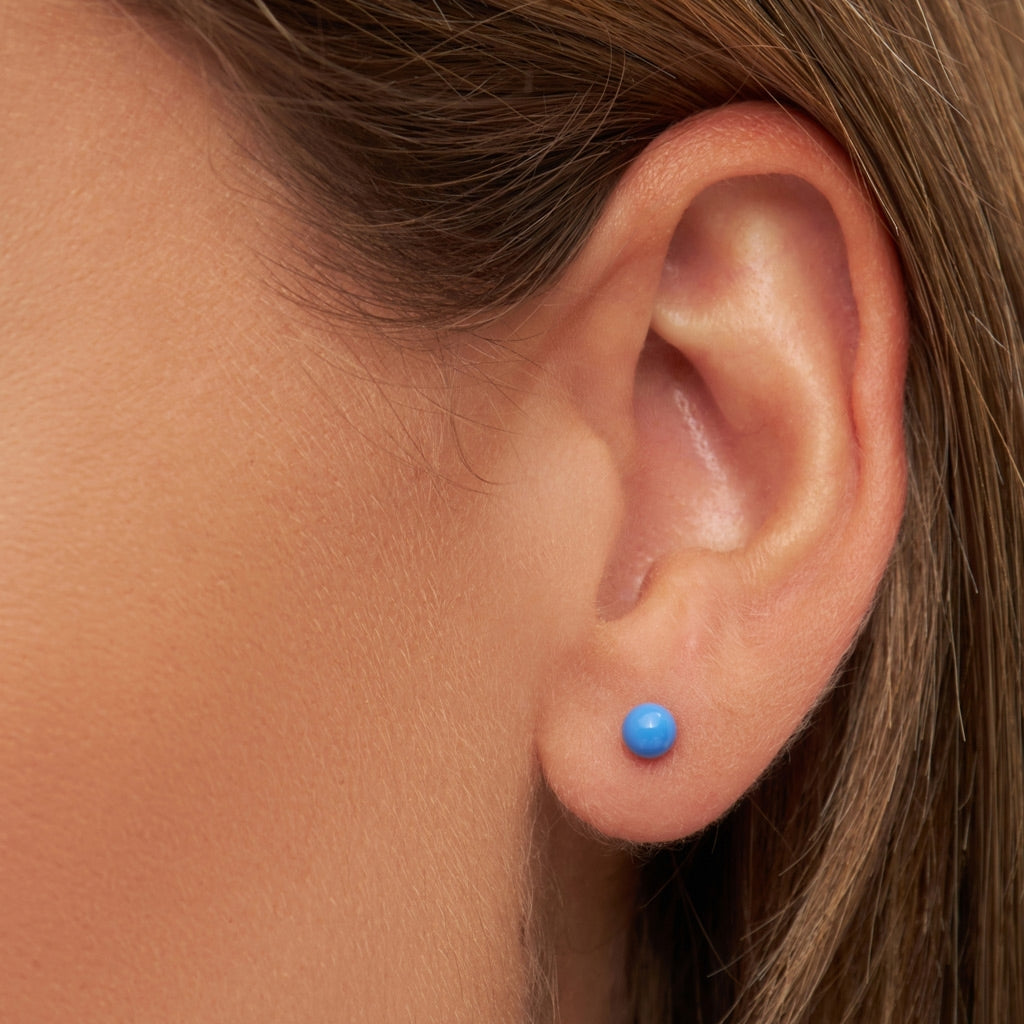 LULU Copenhagen Color Ball Medium ørering 1 stk Ear stud, 1 pcs Blå