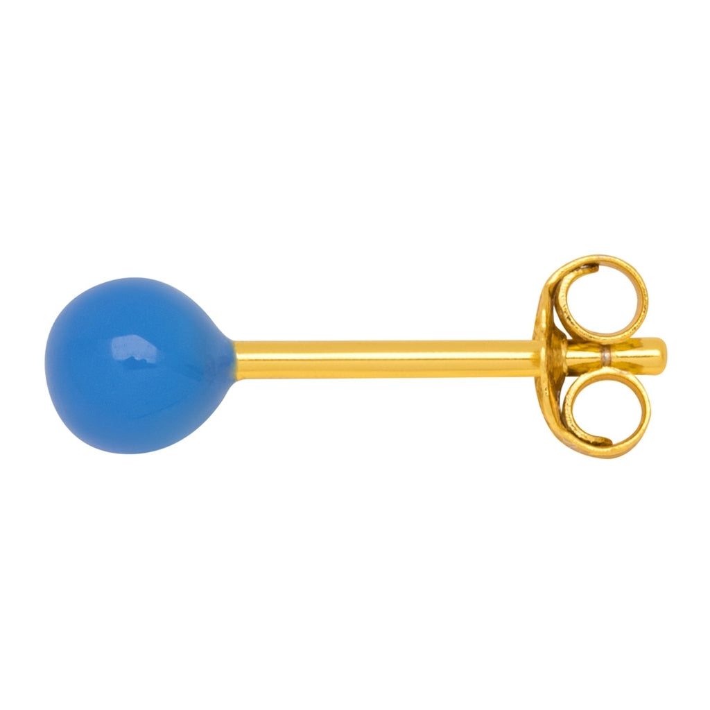 LULU Copenhagen Color Ball Medium ørering 1 stk Ear stud, 1 pcs Blå