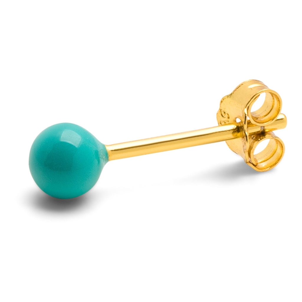 LULU Copenhagen Color Ball Medium ørering 1 stk Ear stud, 1 pcs Petrolium