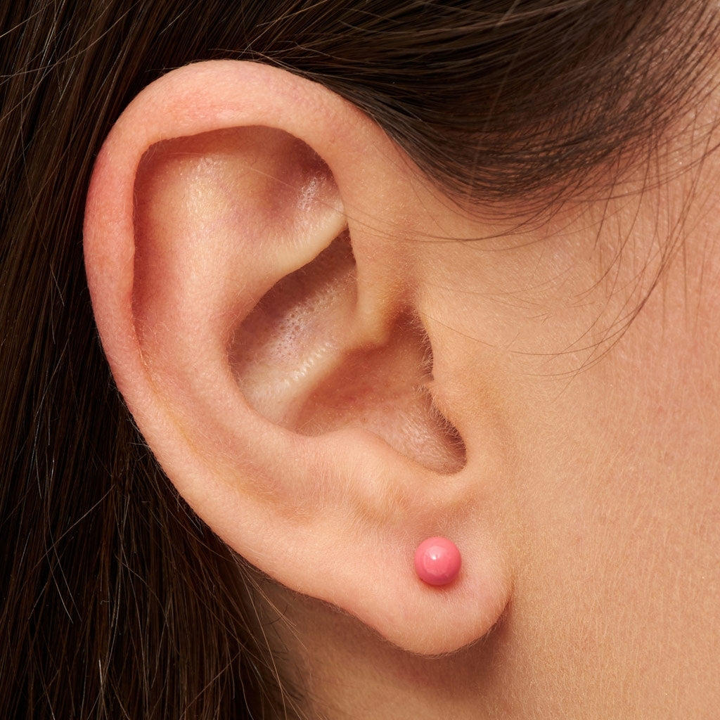 LULU Copenhagen Color Ball Medium ørering 1 stk Ear stud, 1 pcs Pink Koral
