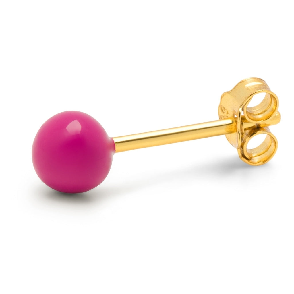 LULU Copenhagen Color Ball Medium ørering 1 stk Ear stud, 1 pcs Plum