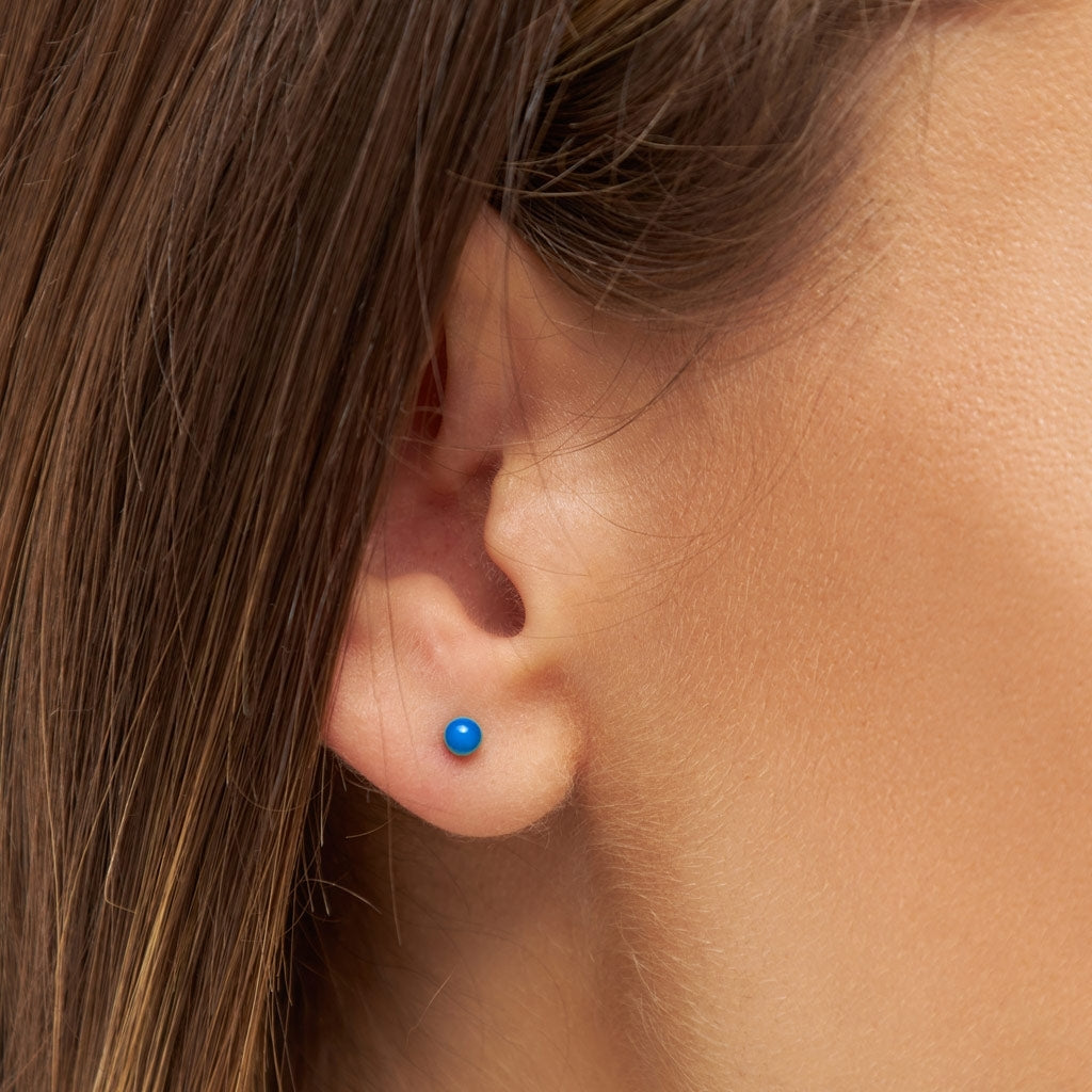 LULU Copenhagen Color Ball ørering 1 stk Ear stud, 1 pcs Blå