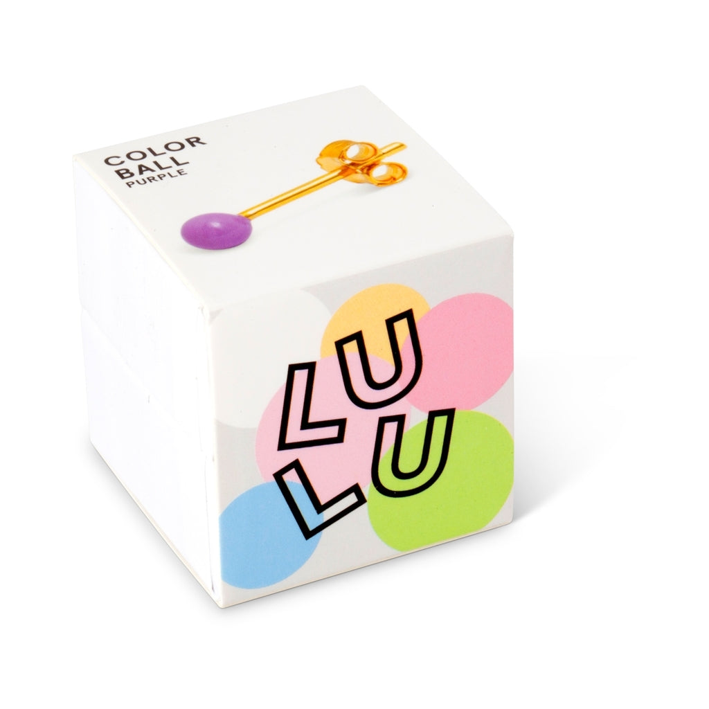 LULU Copenhagen Color Ball ørering 1 stk Ear stud, 1 pcs Lilla