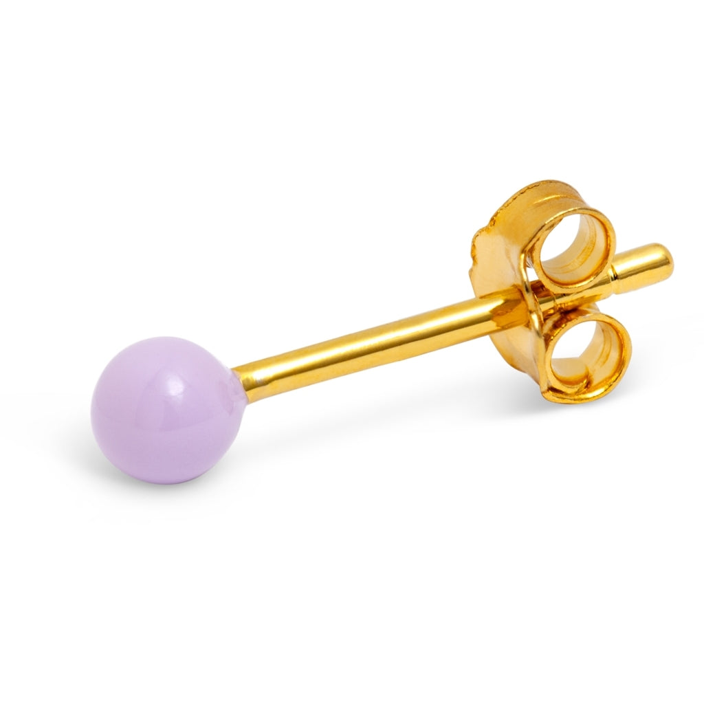 LULU Copenhagen Color Ball ørering 1 stk Ear stud, 1 pcs Lilla