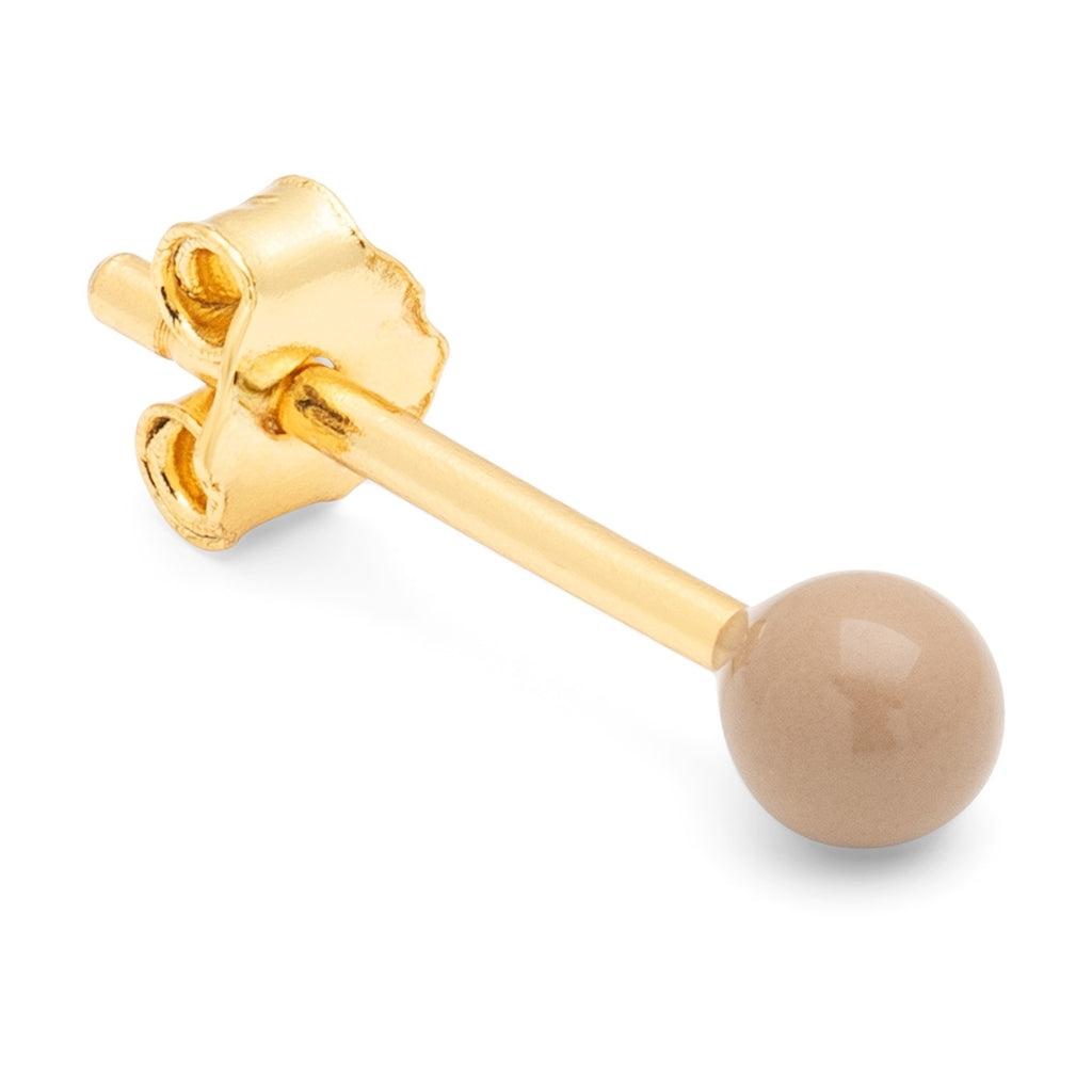 LULU Copenhagen Color Ball ørering 1 stk Ear stud, 1 pcs Mocha Mousse